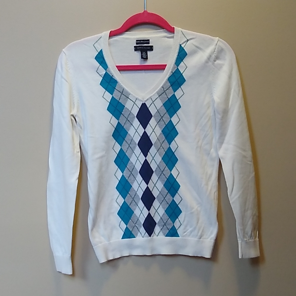 Tommy Hilfiger argyle sweater size s